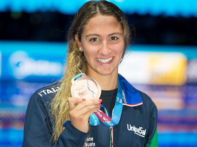 13 Simona Quadarella bronzo nei 1500 il 25 luglio