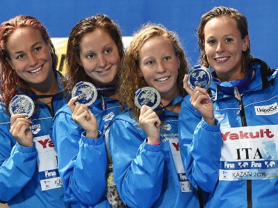 2015 Mondialivl argento 4x200 Kazan Pellegrini Mizzau Masini Luccetti Musso