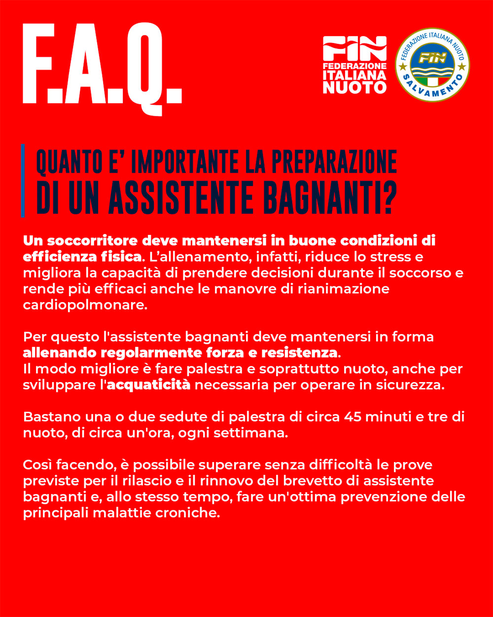 Quanto è importante la preparazione di un assistente bagnanti?