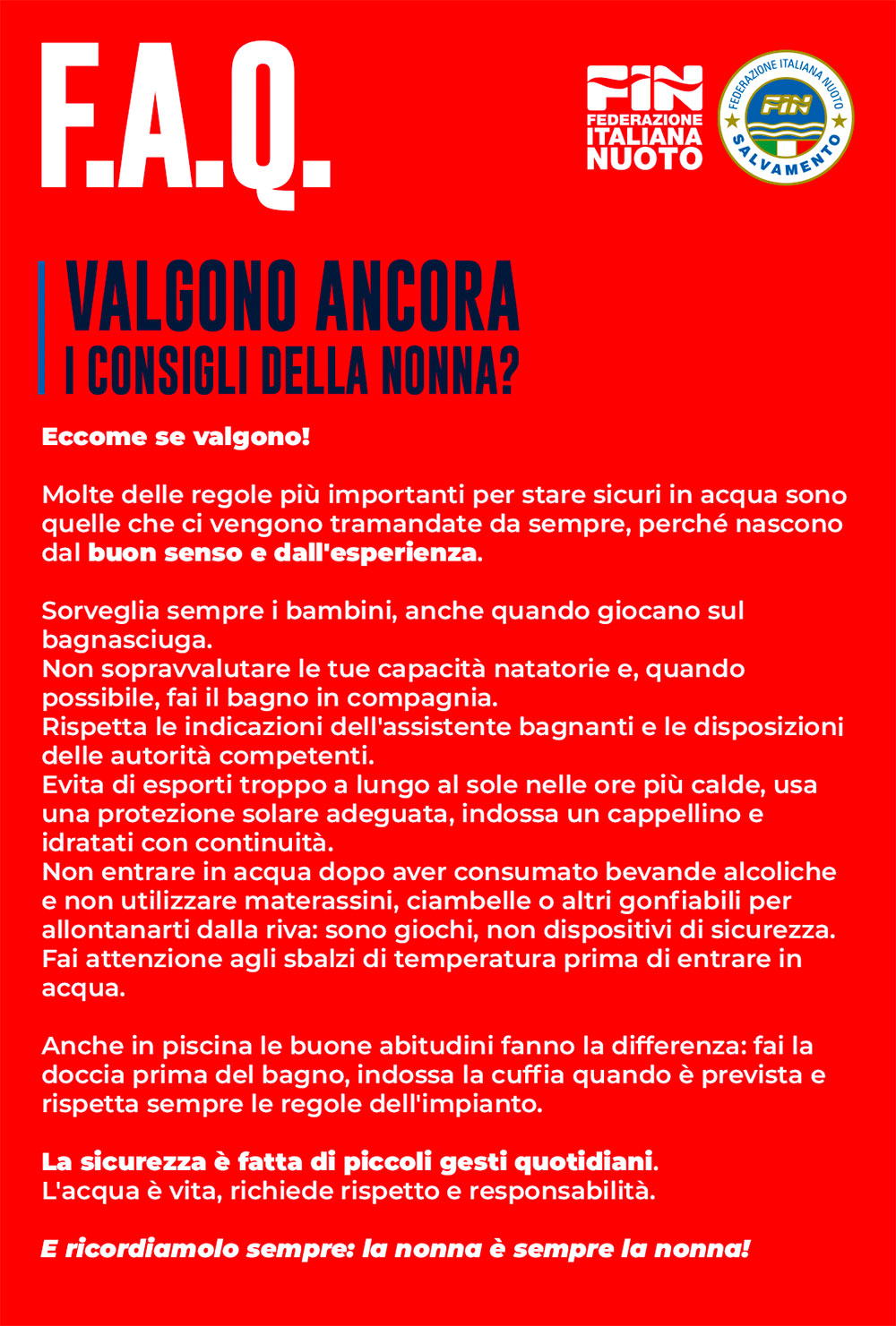 Valgono ancora i consigli della nonna?