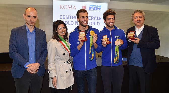 Visita del Sindaco Raggi al centro federale di Ostia - Roma, 26 aprile 2017