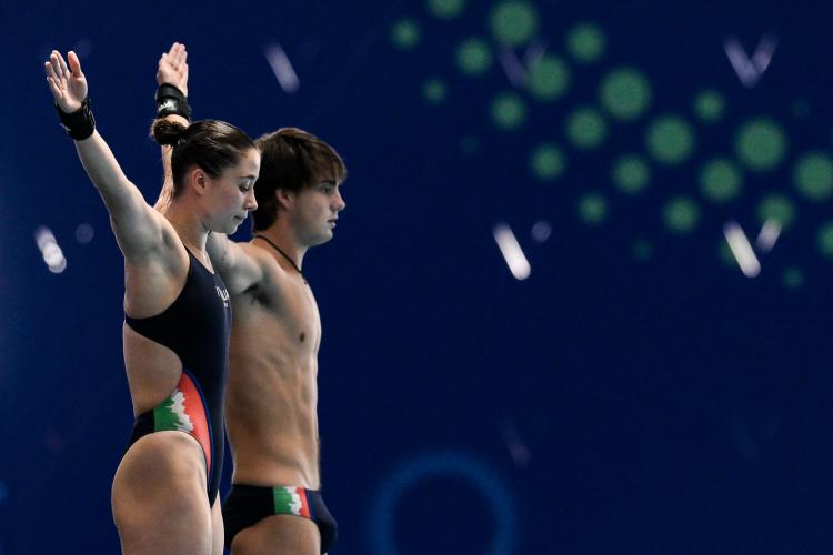 Mondali. Finale 10 metri sincro mixed. Jodoin e Giovannini settimi