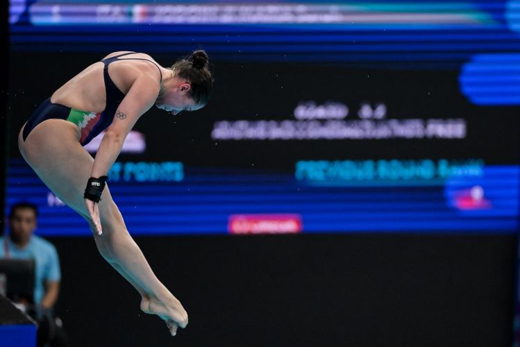 Mondiali. Semifinale piattaforma F. Jodoin di Maria in finale